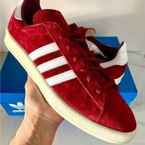 Adidas Originals Campus 80s Trainers Collegiate Burgundy Sz 12 Men NWB